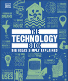 Book cover of 'The Technology Book' with various technology-themed illustrations on a blue background.