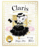 Book cover of 'Claris: The Chicest Mouse in Paris' with a stylized mouse character in an elegant outfit.
