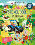 Deluxe sticker book cover on the farm with colorful illustrations and 'albatros' branding.
