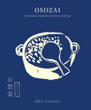 Book cover of 'OSOZAI' with a white illustration of a pot on a blue background