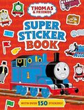 Thomas & Friends Super Sticker Book with colorful train design on a red background